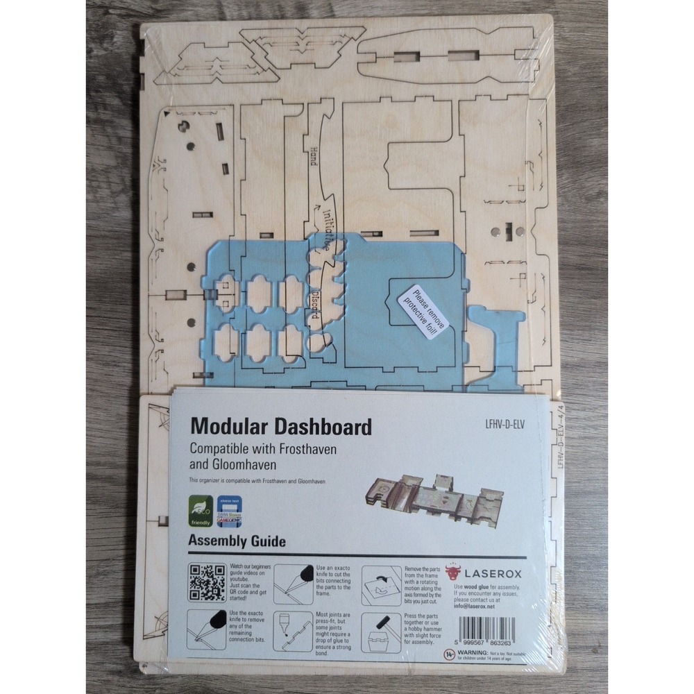 LASEROX Frosthaven Gloomhaven Modular Dashboard Wooden Box Organizer LFHV-D-ELV